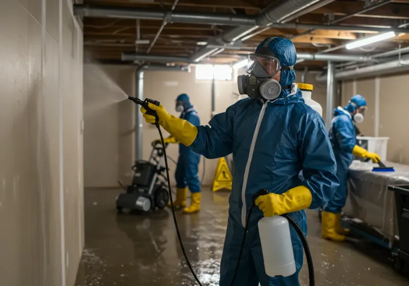 Basement Sanitization and Antimicrobial Treatment process in Camden, NC